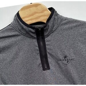 Universal Studios Large Long‎ Sleeve 1/4 Zip Mens L Gray Sweatshirt HTF